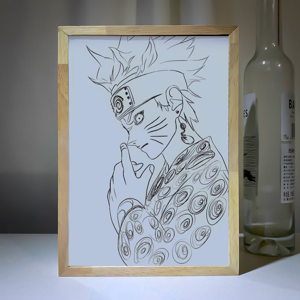 Naruto Light Painting Frame - Illuminate Your Room with Iconic Anime Art | 2025