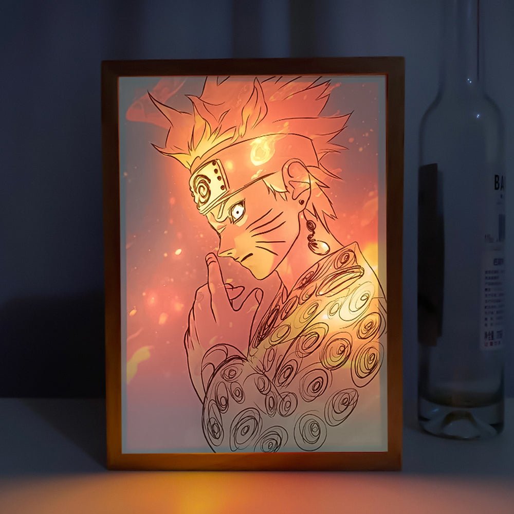 Naruto Light Painting Frame - Illuminate Your Room with Iconic Anime Art | 2025