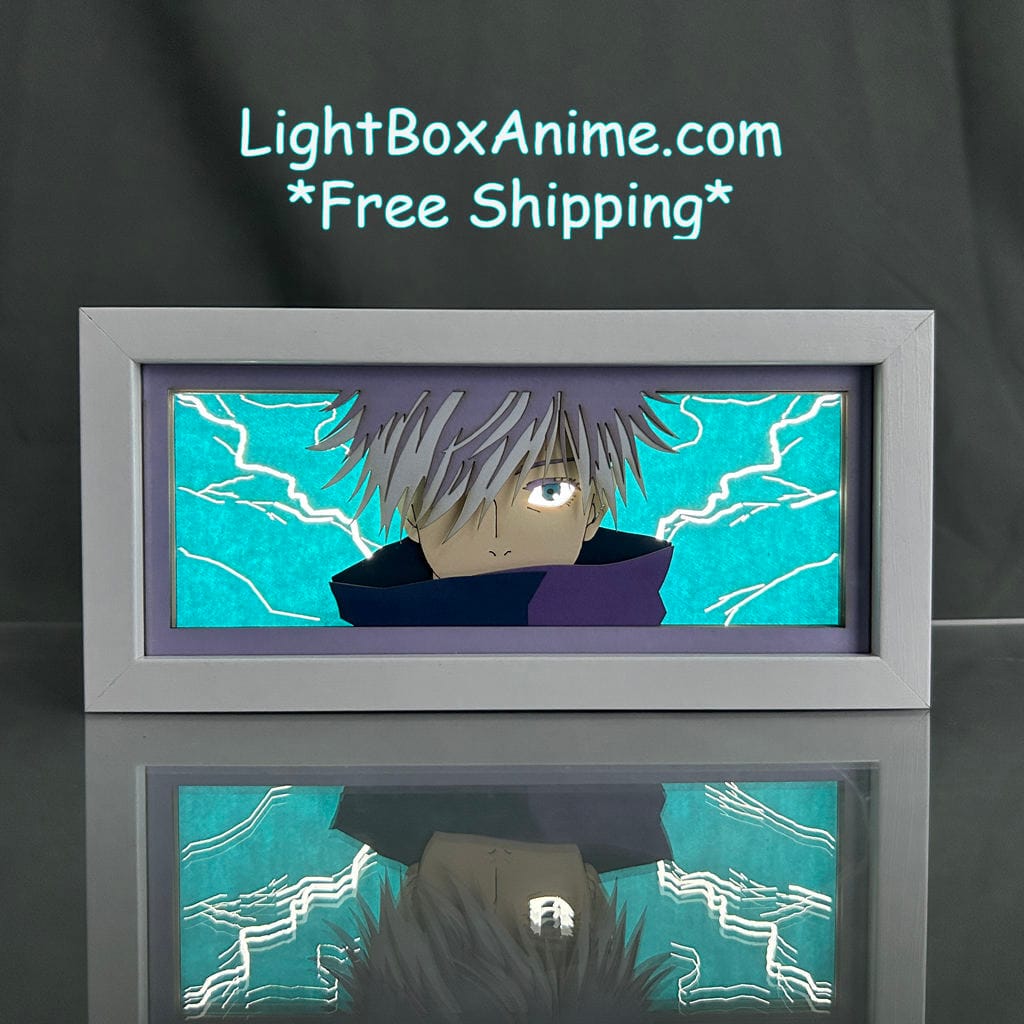 Jujutsu Kaisen Satoru Gojo Light Box - 3D Anime LED Lamp, Nightlight, Wall Decor
