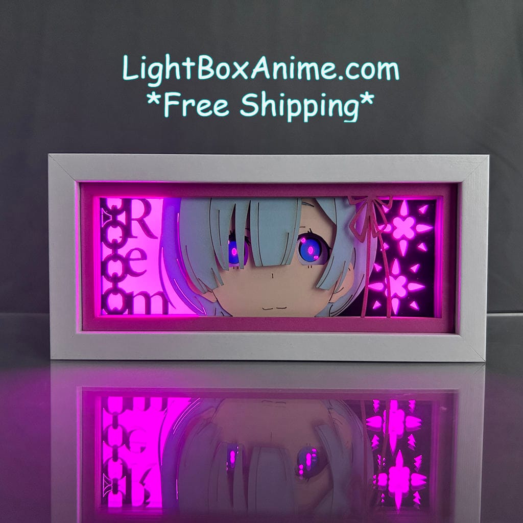 Rem Light Box - Re:Zero Anime Night Light | 3D LED Lamp | Otaku Room Decor